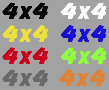 Preview: Aufkleber 4x4